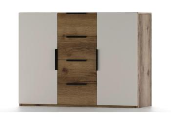 Дуб Делано Темный / Супермат Джелато (белый)