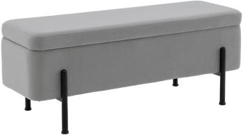 Велюр серый, черные ножки