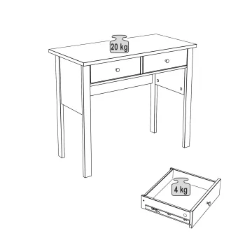 Стол туалетный Сага 92х45