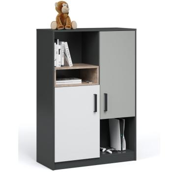 Антрацит/Дуб эндгрейн/Шиншилла/Белый