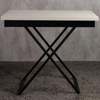 Стол-трансформер Левмар Apollo D36/S53 дуб анкор светлый/черные опоры