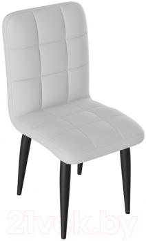 Черный матовый/Кожзам Белый