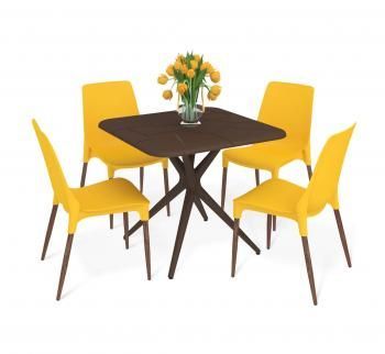 коричневый/желтый/темный орех