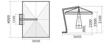 Зонт профессиональный ReeHouse Palladio Braccio