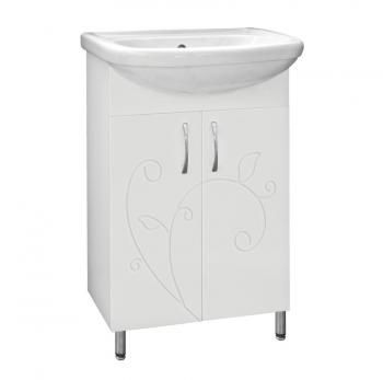 Тумба с раковиной Style Line Эко Фьюжн 9 + Умывальник Уют 55