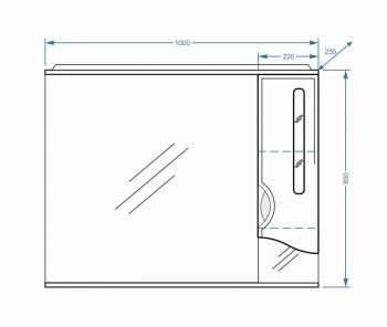 Зеркало-шкаф Stella Polar Сильва 100/С