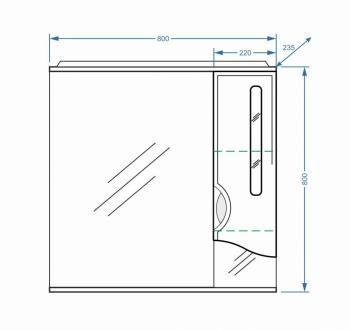 Зеркало-шкаф Stella Polar Сильва 80/С
