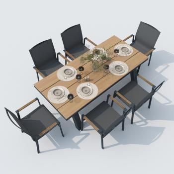 Обеденная группа Ideal Patio MIRRA SOLA - стол поливуд 180