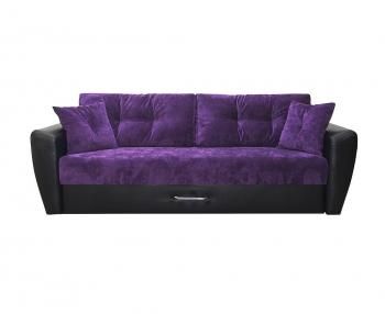 Велюр Фиолетовый 11/Экокожа Черная
