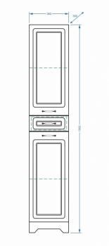 Шкаф-пенал Stella Polar Кармела 36