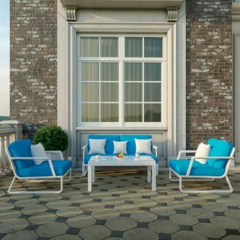 Голубая - Белый Каркас