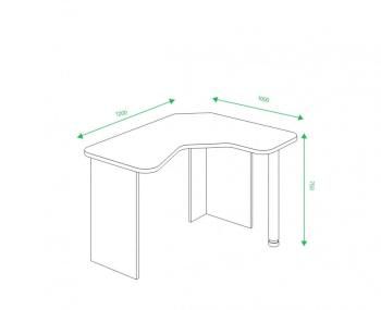 Стол игровой-угловой Мэрдэс СКЛ-ИгрУгл120Ч Правый