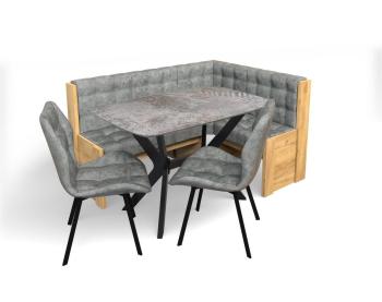 Дуб крафт золотой/велюр графит/черный/СМ-9