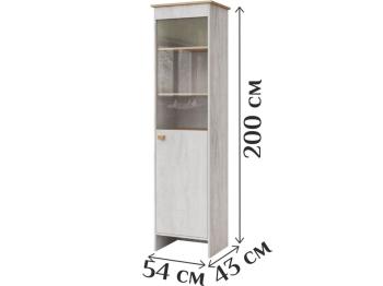 Шкаф с витриной Скандинавия Л КМК 0905.27