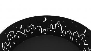 Костровая чаша Просто Огонь Ночной город Лайт