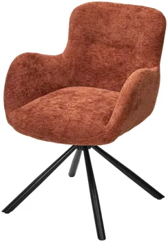 3018-09 терракотовый, шенилл/ черный каркас