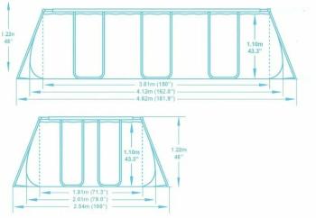 Каркасный бассейн Bestway Power Steel 56456 BW