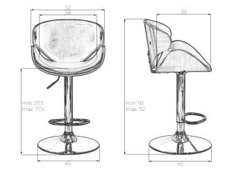 Стул барный Dobrin Karter Black