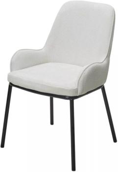 CATO-01 Белый, фактурная ткань / черный каркас