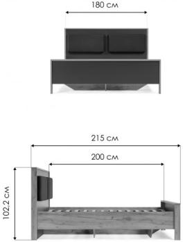 Двуспальная кровать Woodville Тхан 180х200