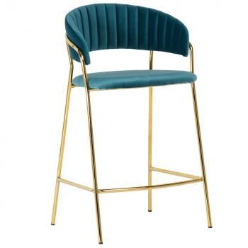 Бирюзовый/Золотые ножки