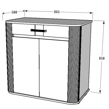 Комод с дверцами и полками FANT Ольга 2