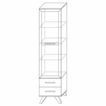 Шкаф-витрина Кураж Вега Скандинавия 450