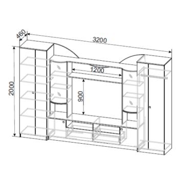 Стенка в гостиную Арника МГС 8