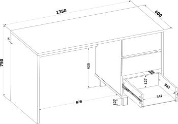 Стол письменный Сокол СПм-210