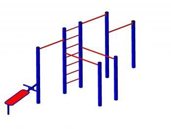 синий, красный