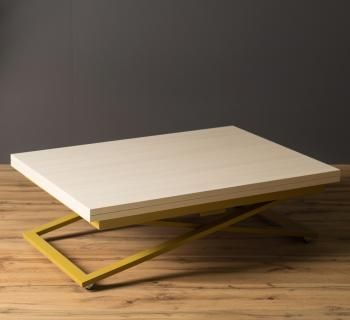 Стол трансформер Levmar Compact D31/S90 Выбеленный дуб/Золото