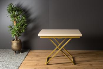 Стол трансформер Levmar Compact D31/S90 Выбеленный дуб/Золото