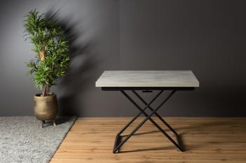 Стол трансформер Levmar Compact D51/S53 Бетон/Черные опоры