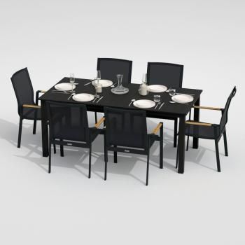 Каркас карбон / стол алюминий 180 / текстилен серый