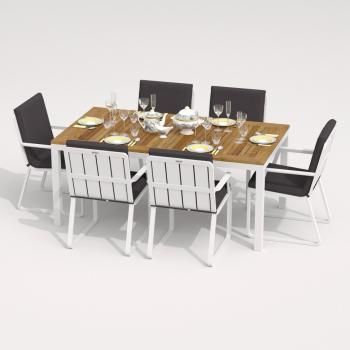 Каркас белый / стол тик 180 / ткань антрацит