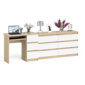 Дуб Сонома/Белый