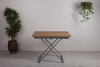 Стол-трансформер Levmar Compact D38/S59 Дуб вотан/Серебро