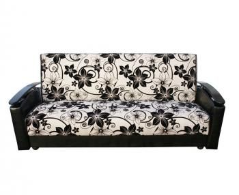 Рогожка с цветами/Коричневый