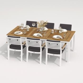 Каркас белый / стол тик 220 / ткань антрацит