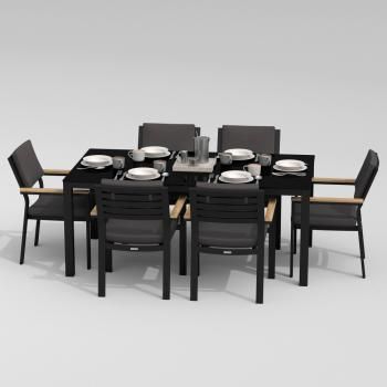 Каркас карбон / стол стекло 180 / ткань антрацит