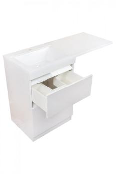 Тумба Style Line Даллас 110 Люкс Plus + Умывальник ESTETUS Даллас 1100*480 левый