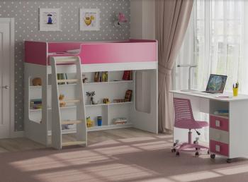 Белый/розовый