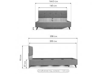 Двуспальная кровать Woodville Аарон 160х200