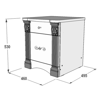 Тумба прикроватная с 1-м ящиком FANT Ольга 1Н