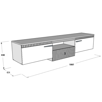 Тумба ТВ №1 на кронштейне FANT Ольга 3