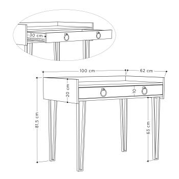 Стол письменный LEVE SPONGE STUDY TABLE