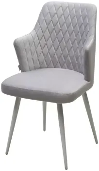 СВЕТЛО-СЕРЫЙ BM-4, велюр / белый каркас