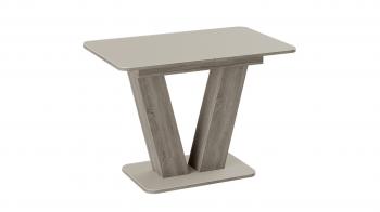 Дуб сонома трюфель/стекло бежевое матовое