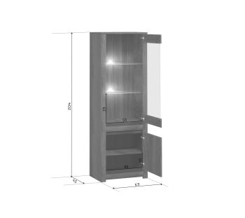 Шкаф БРВ Мебель KADA S404-REG1W1D с подсветкой