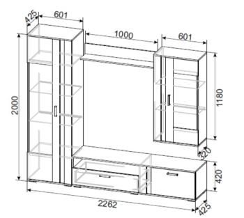 Стенка в гостиную Арника Лофт